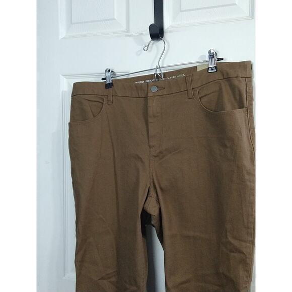 Chicos Woman's 16 Brown Jeans Perfect Stretch Girlfriend Slim Leg Ankle - Picture 4 of 10